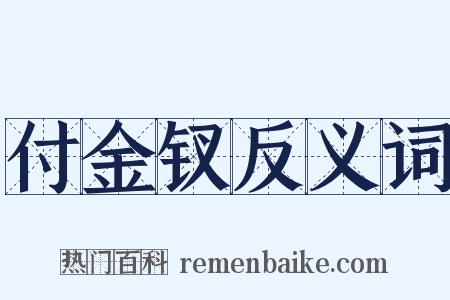付金钗反义词是什么意思的图片